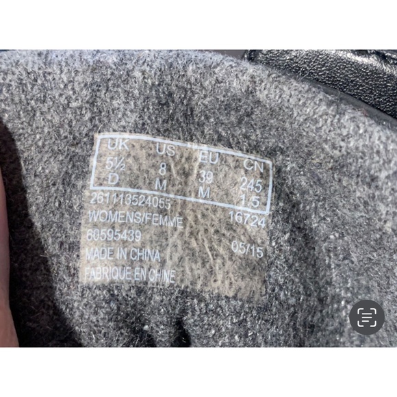 Clarks Collection Black Combat Style Leather Boots Size 8M - Picture 12 of 16